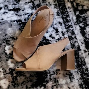 Deflex Comfort Taupe Slingbacks